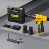Deli Rechargeable Electric Drill & Screwdriver with Lithium Battery - Impact Power Tool for Household Use