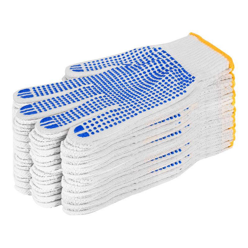 Work-Grade Non-Slip Cotton Gloves: Wear-Resistant & Thickened for Construction, Handling & Rock Climbing