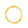 Festive Gifts Yellow Crackle Quartz Beaded Bracelet Warm Fashion Jewelry For Men And Women Daily Wear Simple Versatile Accessory