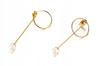 Gold Double-Sided Earrings Stainless Steel