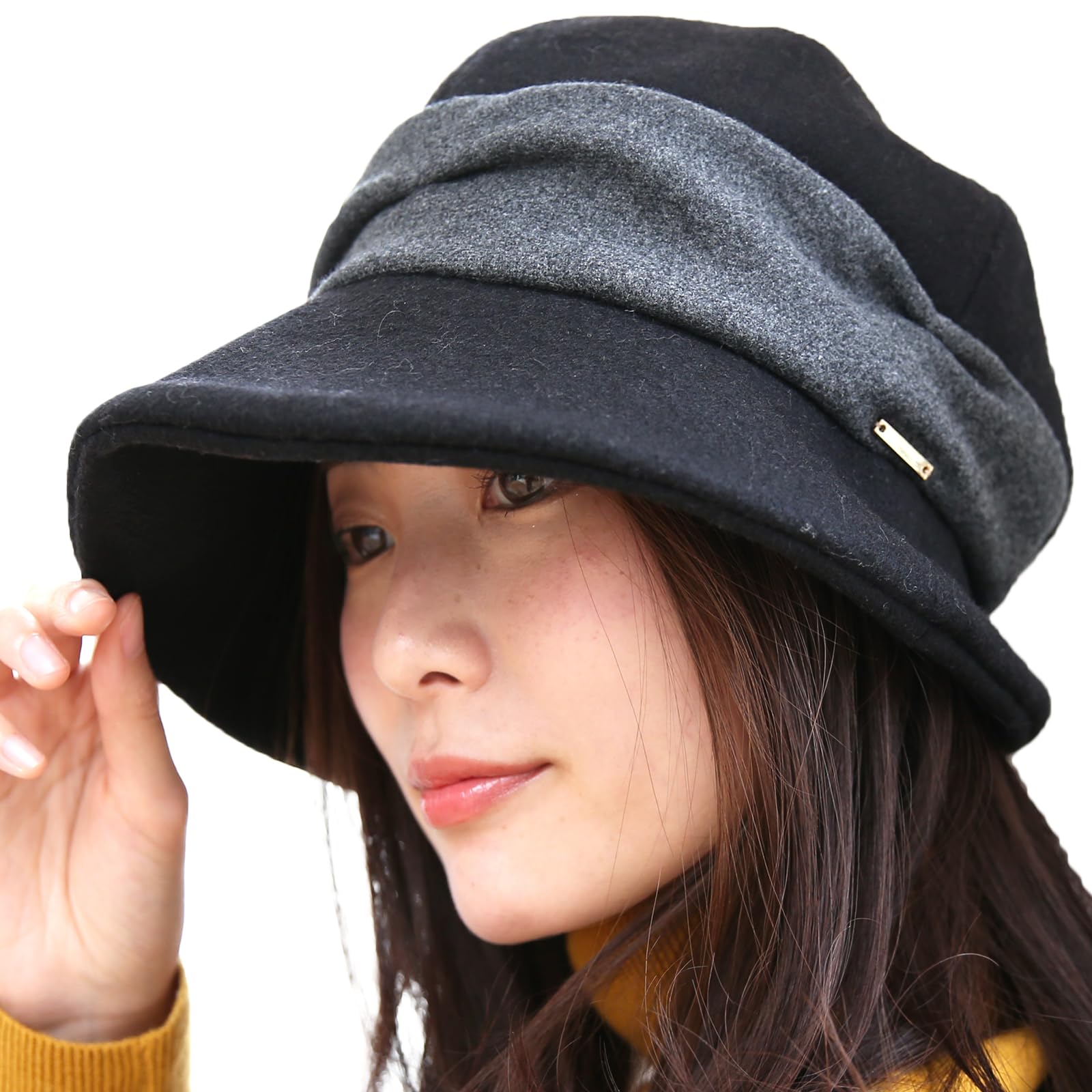 

Casquette fit for UV Protection wire Hat for Women [DreamHats] Women s (Deep warmth) Autumn/Winter (Adjustable brim) (JP, Alphabet, M, Black) чёрный