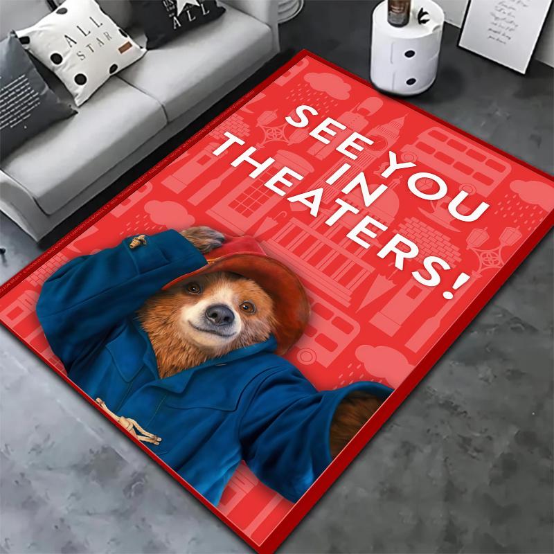 Paddington Bear Carpet Rug for Living Room Bedroom Home Sofa Decoration,Kids play Nonslip Floor Mat