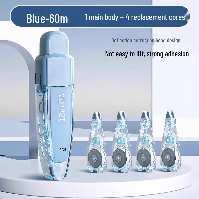 Deli Student Correction Tape with Replaceable Core - Large Capacity & Easy Press-to-Use