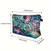 3D Galaxy Mandalora Makeup Pouch - Vibrant Cosmic Pattern Polyester Cosmetic Bag with Zipper, Portable Organizer for Travel & Gifts