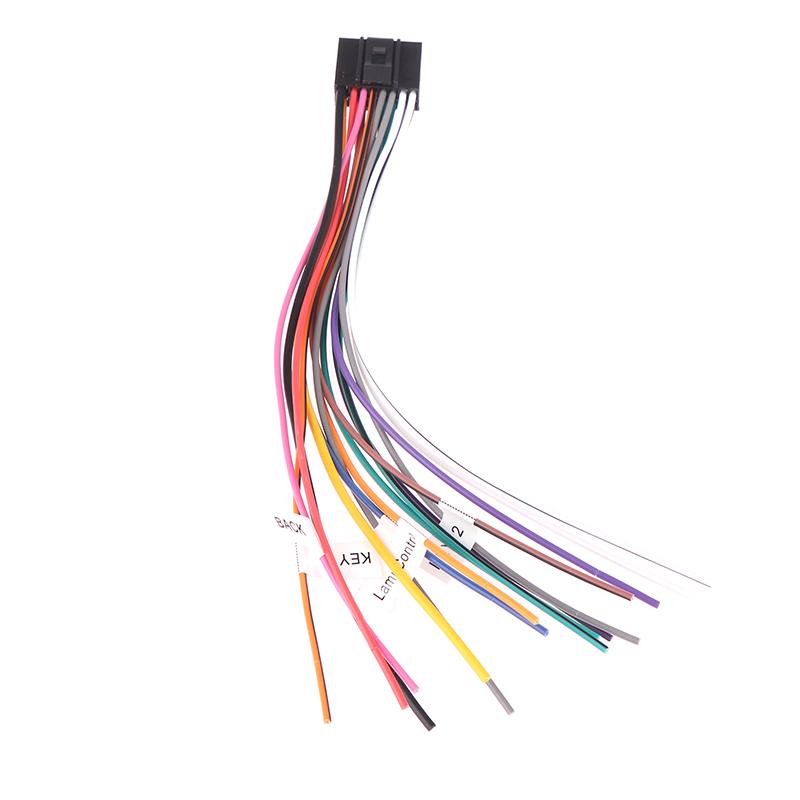 Car Radio Wire Harness 16Pin Audio Wiring Adapter Cd Dvd Connector Cable T-Plug Power Cord Modified Parts Acesssories