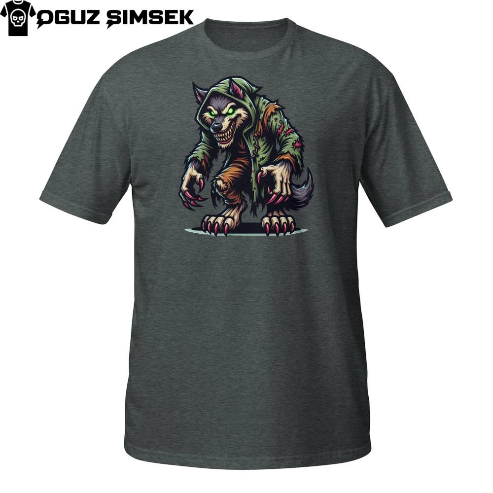 

Werewolf T-Shirt | Hooded Zombie Wolf Monster Design | Horror Streetwear Tee M