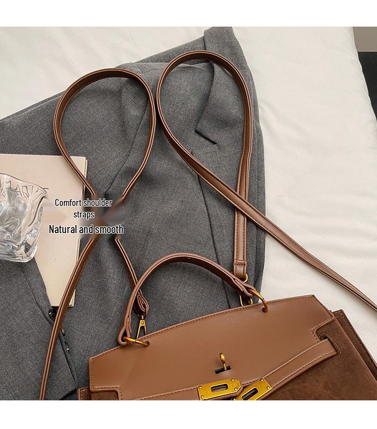 2025 Retro Frosted Kelly-Style Handheld & Crossbody Bag for Women - Autumn/Winter Fashion