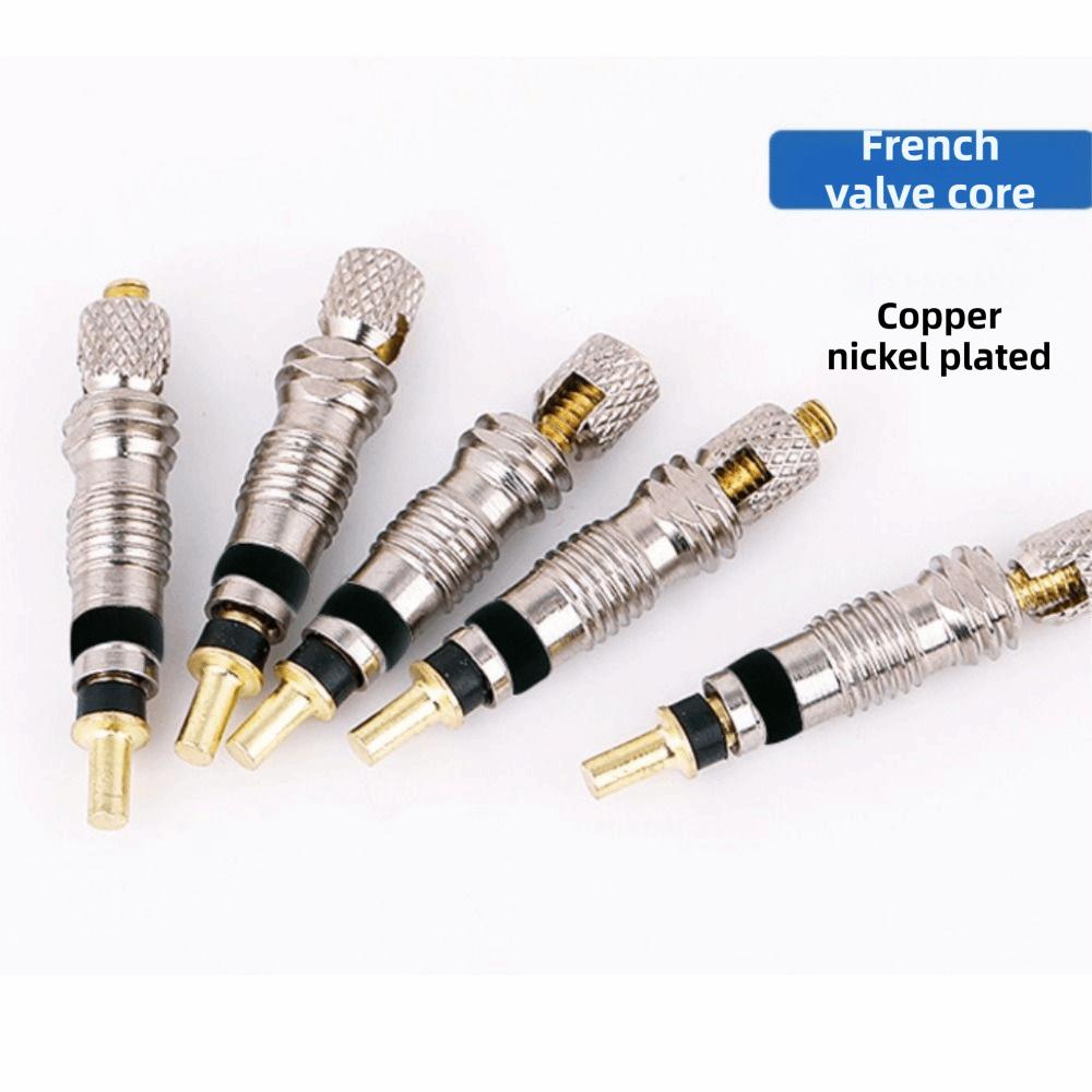 1/8Pcs with Wrench Cap Bicycle Valve Set Aluminum Zinc Zinc Alloy Tubeless Tire Valve  Bicycle Accessories