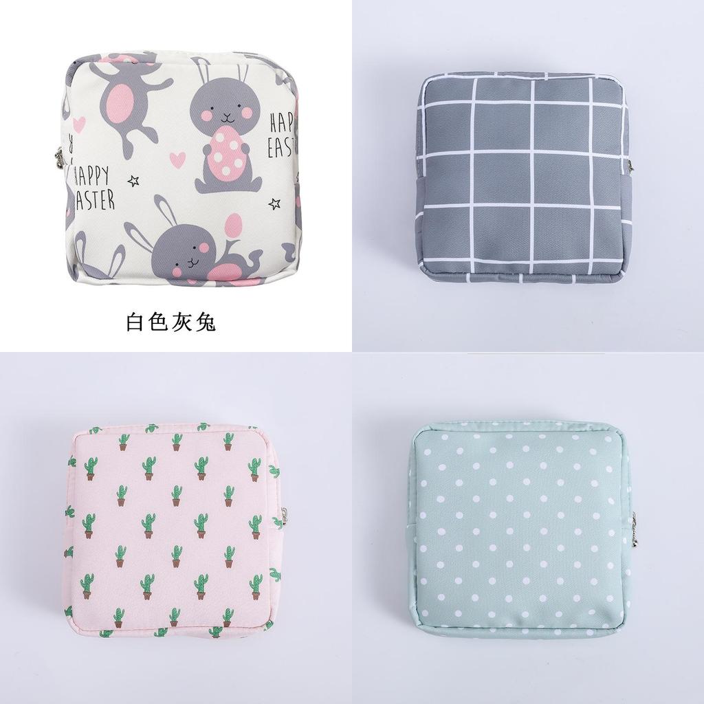 Cotton Sealed Sanitary Pad Storage Bag For Girls With Portable Handheld Design