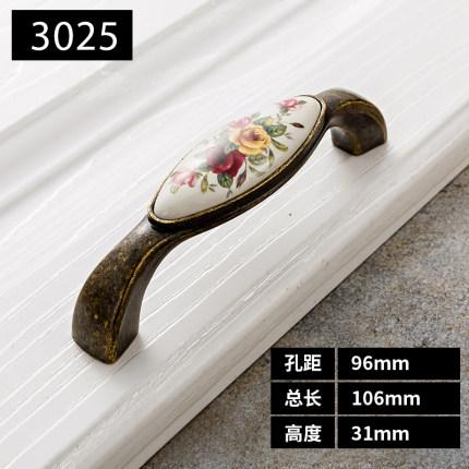 Vintage Ceramic Handle Antique Bronze Cabinet Pull Knob Wardrobe Closet Cupboard for Furniture Hardware Accessories Door Handles