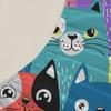 3 stuks Kleurrijke Katten Hoeslaken Cartoon Kattenpatroon 3D Print Cadeaus Voor Studenten Meisjes 100% Polyester Plat Laken Met Kussenslopen