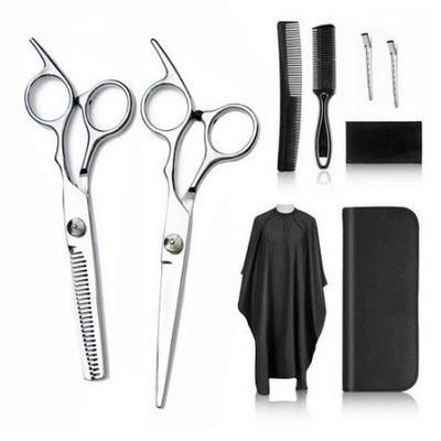 Stainless Steel Hair Cutting Scissor Set: Complete DIY Haircutting and Styling Tools for Home Use