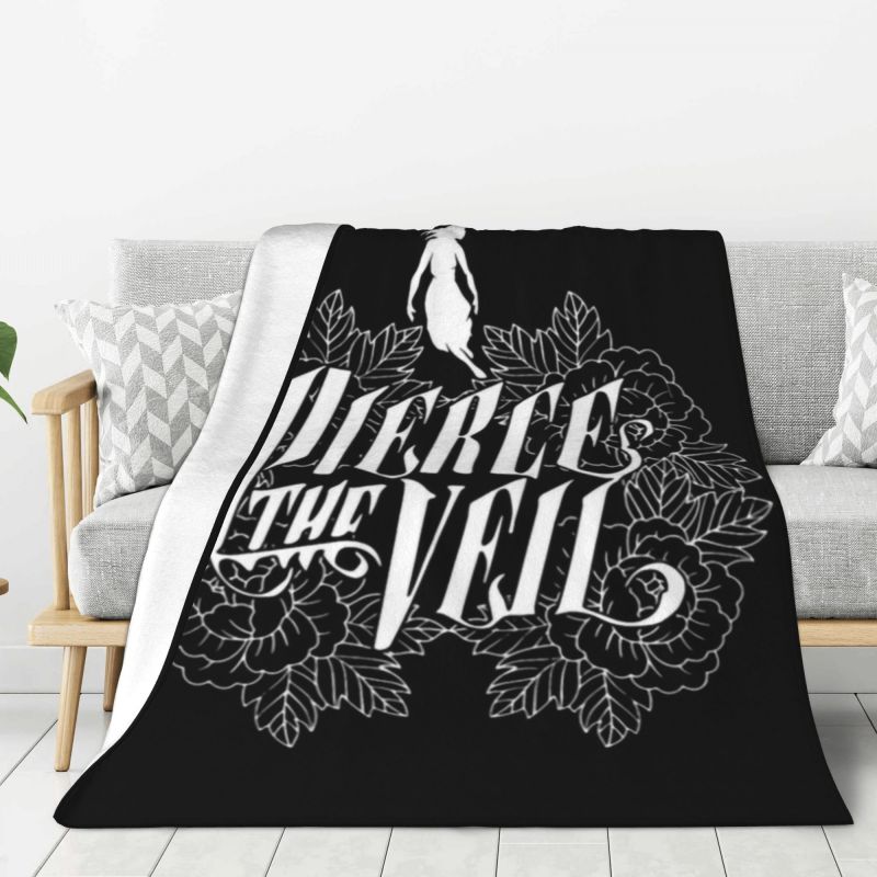 Custom Pierce Veil Romantic Memories Blankets Warm Flannel Throw Blanket for Home Sofa Office Travel