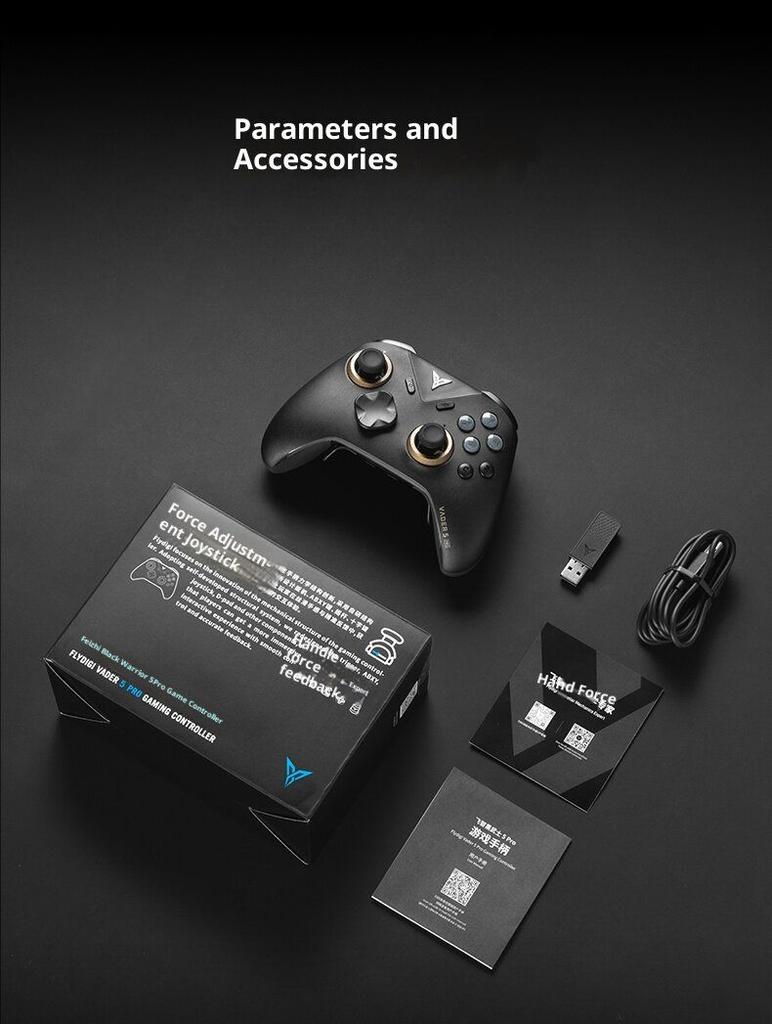 Flydigi Vader 5 Pro Wireless Game Controller with Charging Dock 2 Pro and Elite Carrying Bag