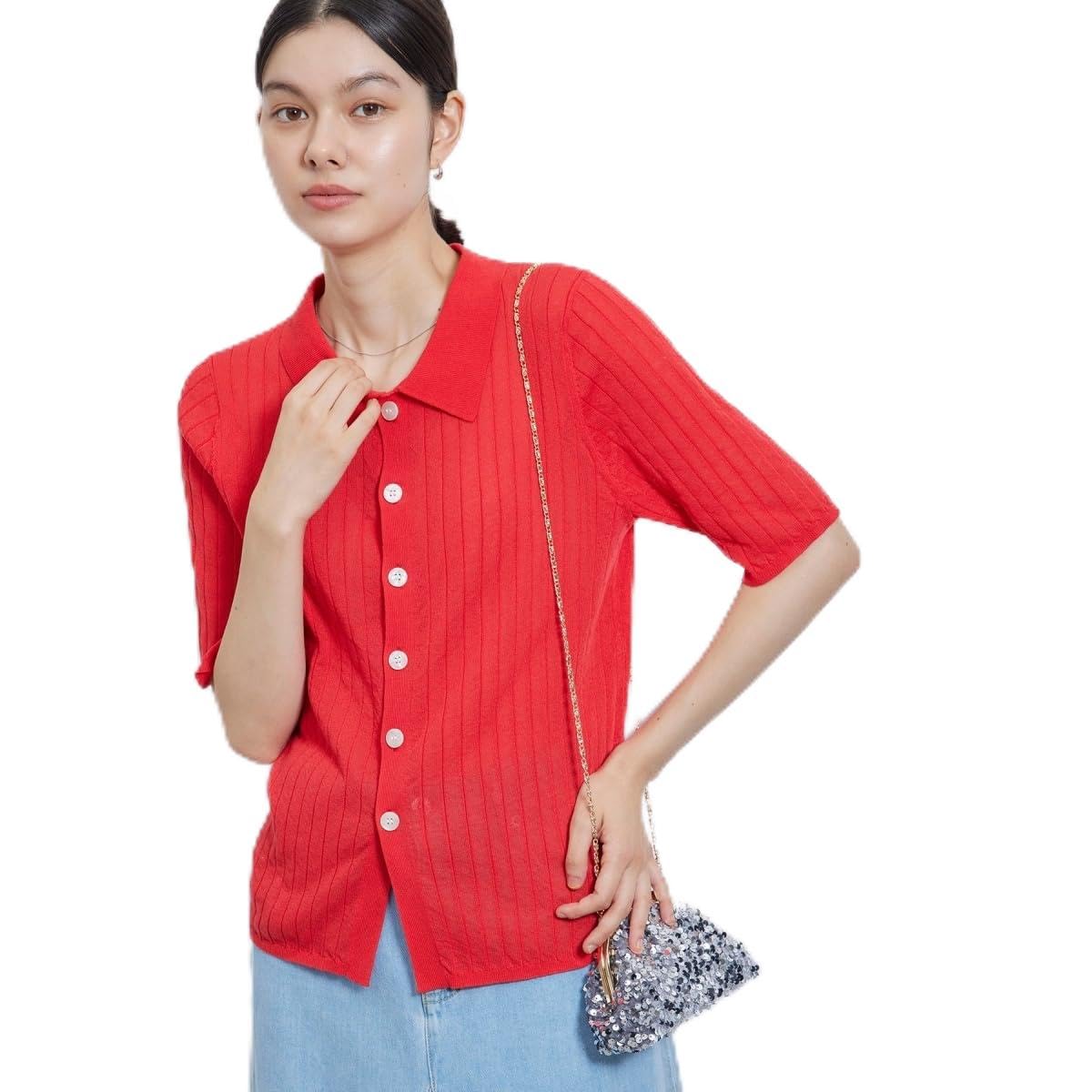 

ROPE PICNIC Полупрозрачное поло с коротким рукавом GDM54210 Красный Женское (60)