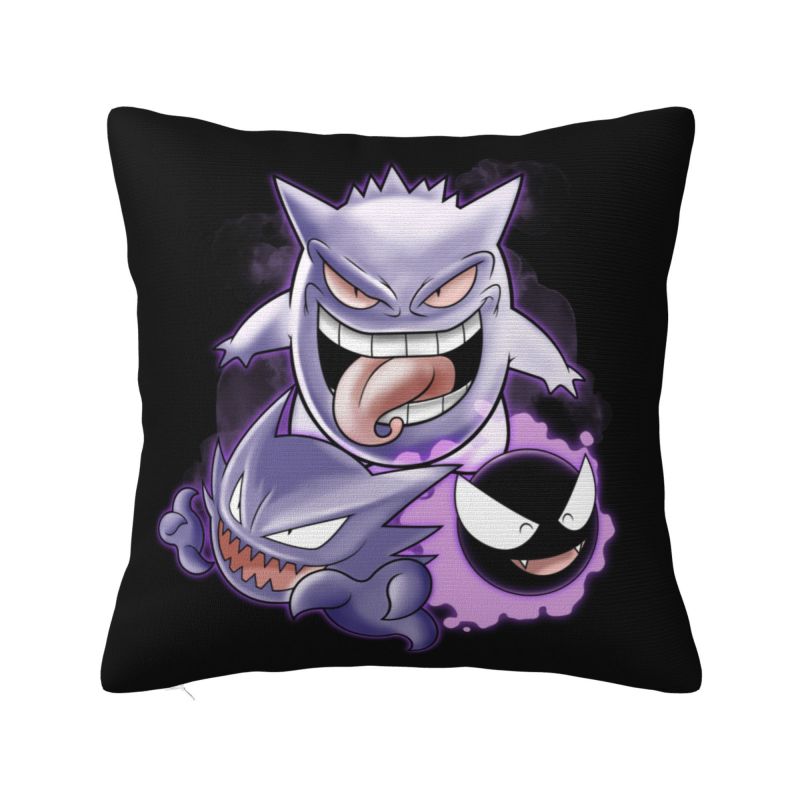 Custom Monster Ghost Gengar Pillow Case 45x45cm Anime Cartoon Chair Cushion Cover Square Pillowcase