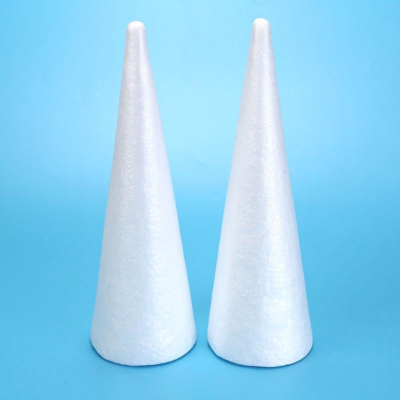 2PC Foam Art Studio DIY Christmas Tree Gnome Making White Table Decor Multiple Sizes Available