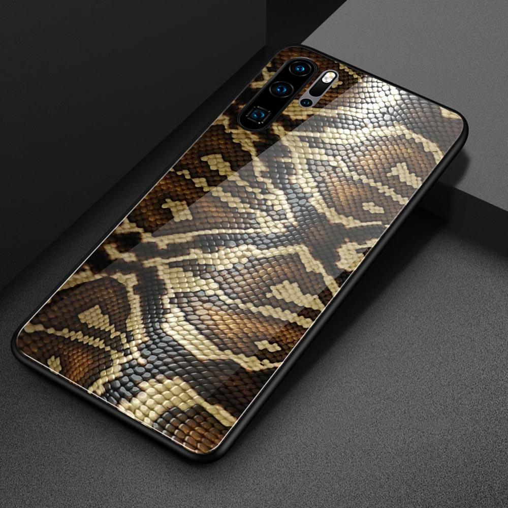 

Чехол из змеиной кожи для huawei honor play, стеклянная задняя крышка honor 8x для Huawei honor 8x max 9 10 20 20i v9 v10 v20 play note 10 honor 8x max