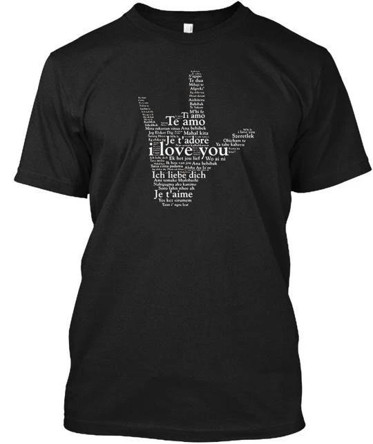 Deaf American Sign Language Asl I Love You Premium TTshirt Made in USA S to 5XL XL
