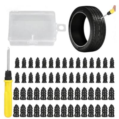 Emergency Vacuum Tire Repair Plug Kit with Strong Rubber Upgrades for Quick Puncture Fix Portable for Car Motorcycles