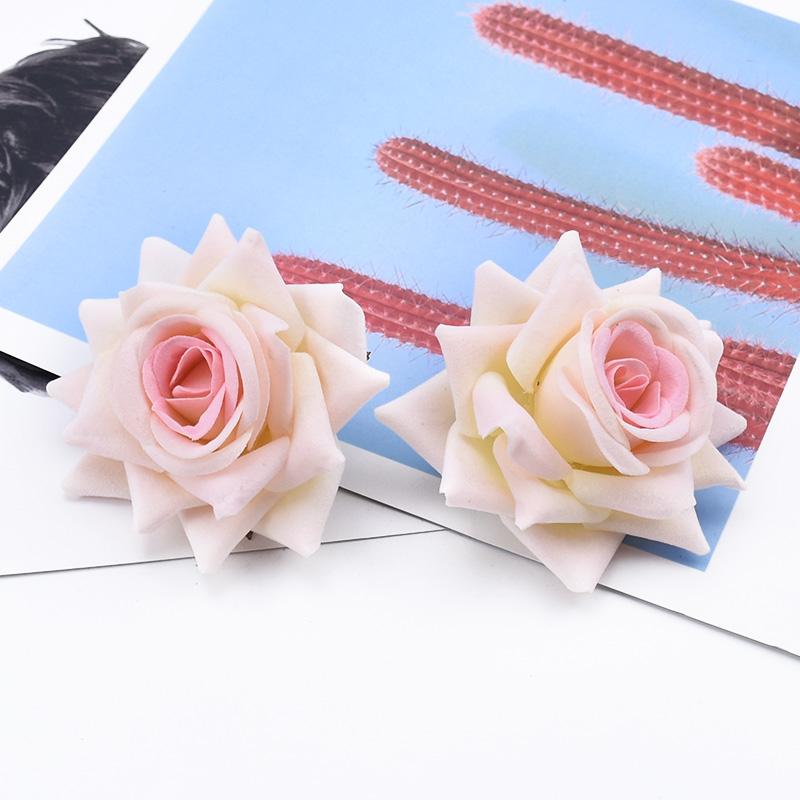 50/100 pieces Silk Roses Wedding Bride Wrist Flowers Material Festival Decorative Flowers Wreaths Home Decor Artificial Flowers
