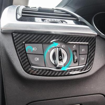 ABS Carbon Fibre For BMW X3 G01 X4 G02 2018 Accessories Car Left Console Lights Lamps Adjustment Switch Frame Cover