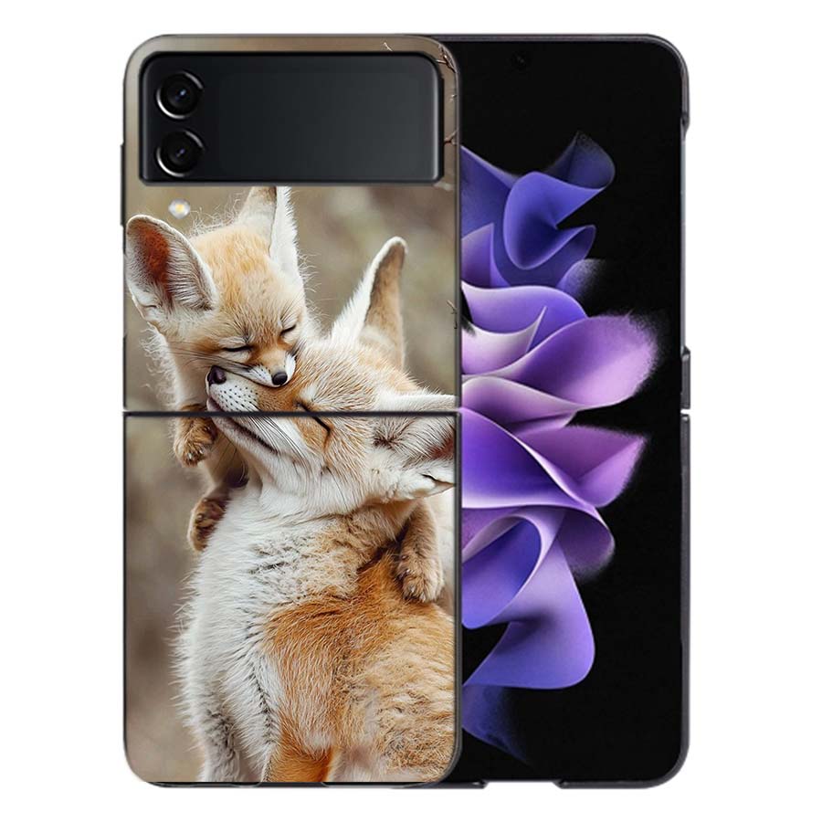 The Red Fox in Winter Ice and Snow Coque For Samsung Z Flip7 6 Galaxy Case Shockproof Z Flip5 Z Flip3 4 5G Hard Cover Phone TPU
