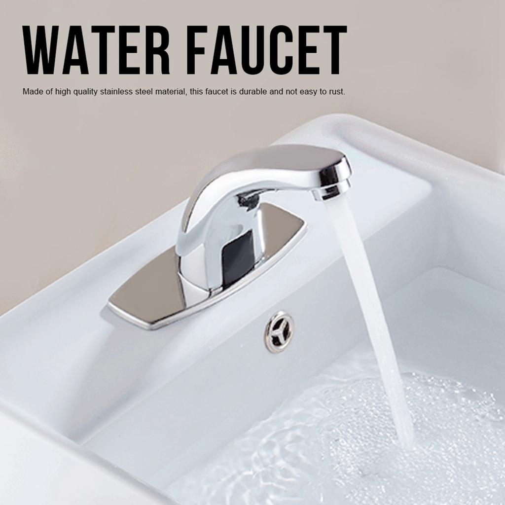 G1/2in Automatic Sensor Faucet Single Water Inlet Water Tap with Control Box for Home Use