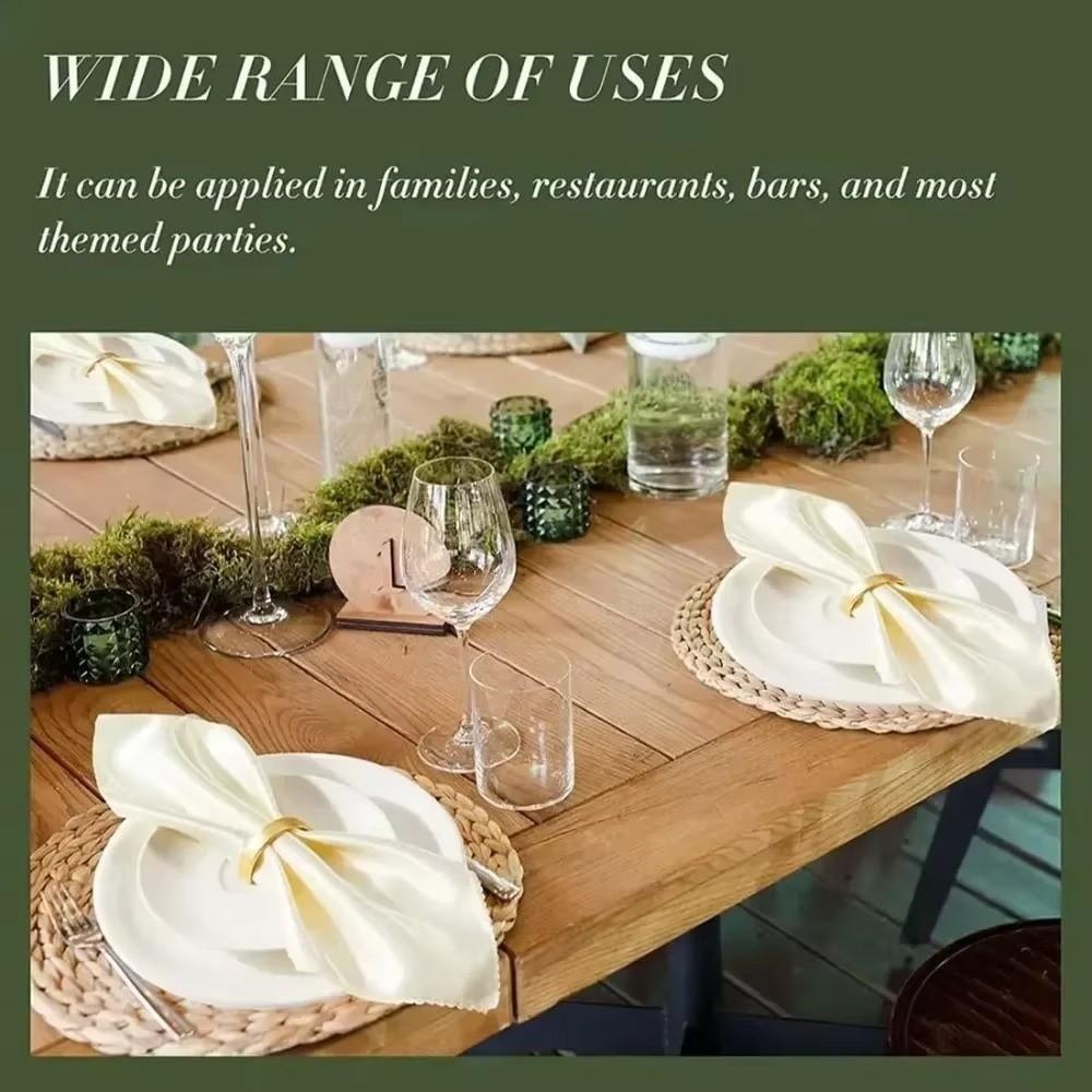 1/6/12pcs D-shaped Napkin Holder Metal Dinnig Table Decoration Elegant Napkin Ring Buckles Kitchen