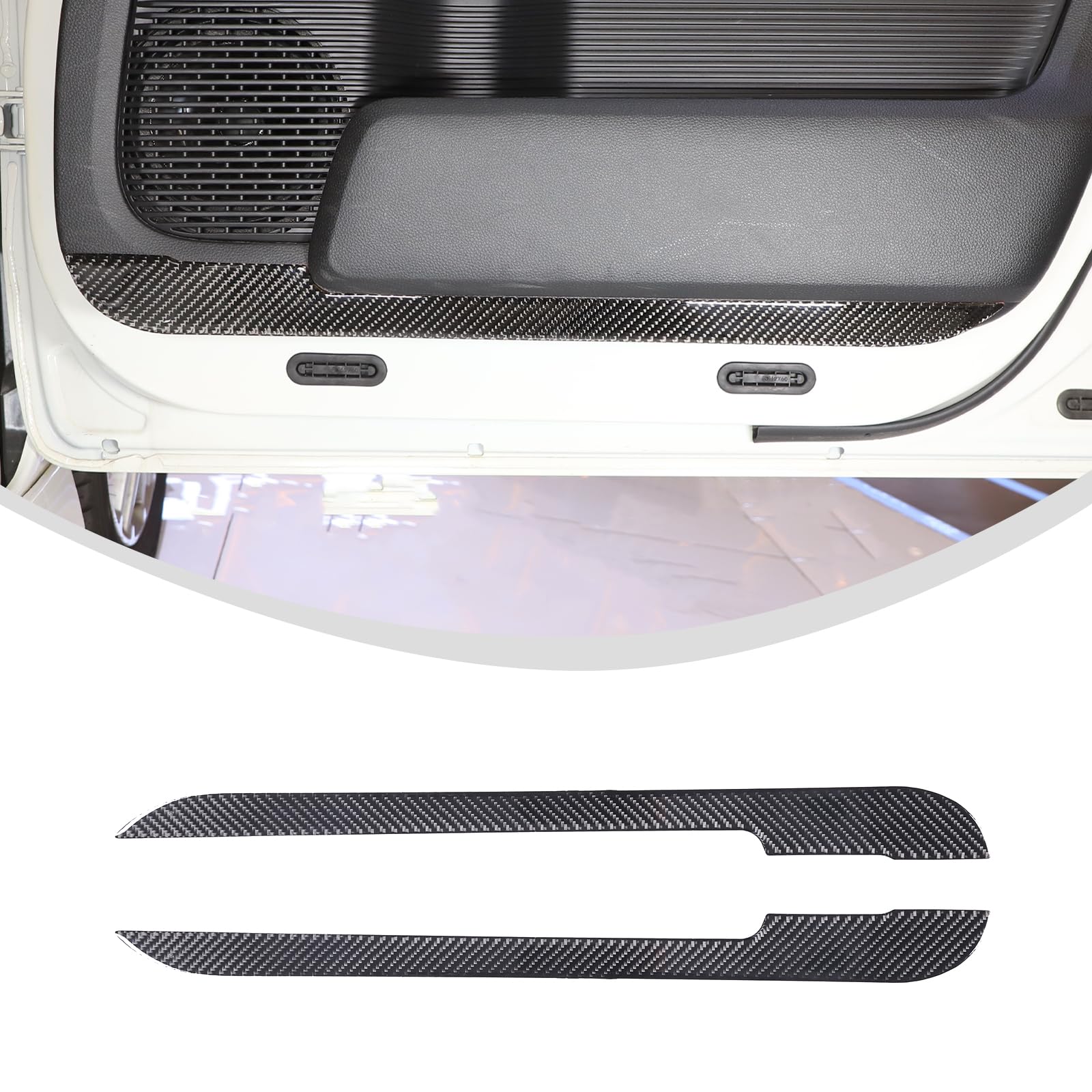 

Compatible with Honda Door Kick Door Protection Interior Door Trim Door Protection Trim Protective Scratch Interior Car Car Door Real Carbon Set N-BOX