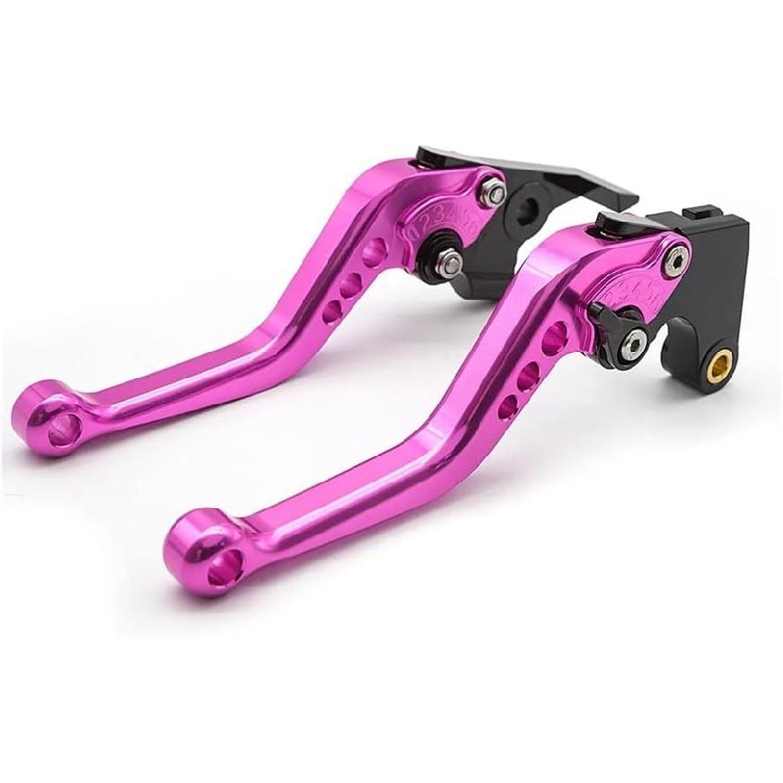 

for YA&MAHA YZF R1 YZF-R1 2004-2008 / R6 YZFR6 2005-2016 Adjustable Motorcycle Brake Clutch Levers Accessories(Pink 147mm) Pink 147mm