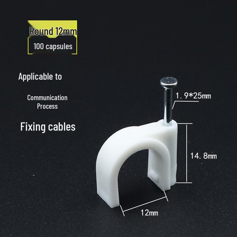 Steel & Plastic Nail Clips for Wires & Network Cables