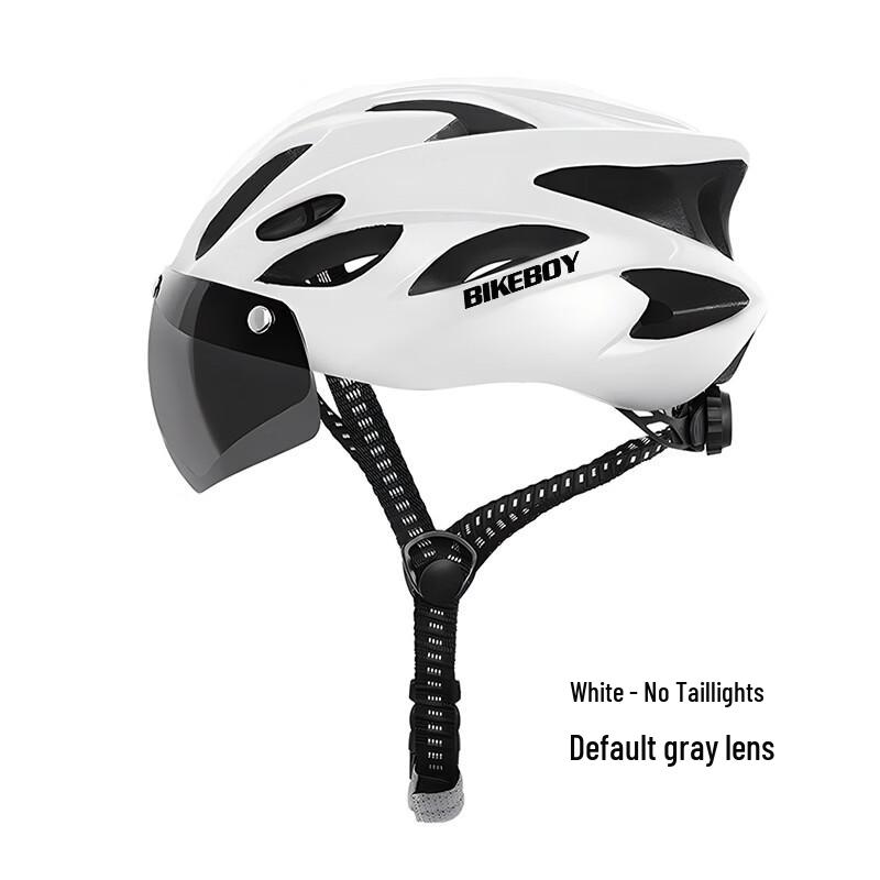 Велошлем со встроенными очками