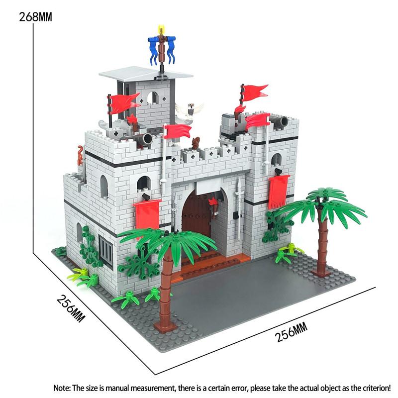 Medieval Cherbourg Castle Modular Buildings toy Creative Construction Castle Building Blocks Sets Bricks Toys Room Decor Gifts
