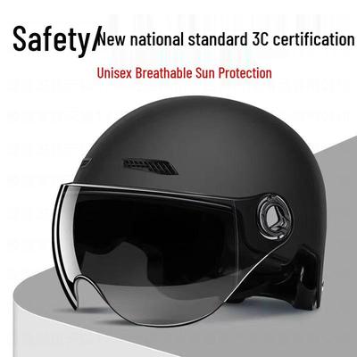 Casco para Bicicleta Eléctrica con Protección Solar, Certificado 3C para Hombres y Mujeres, Adecuado para Todas las Estaciones
