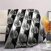Custom Name Newcastle United Flannel Blanket, High Quality Comfortable for All Seasons, Home Decor, Warmth and Comfort