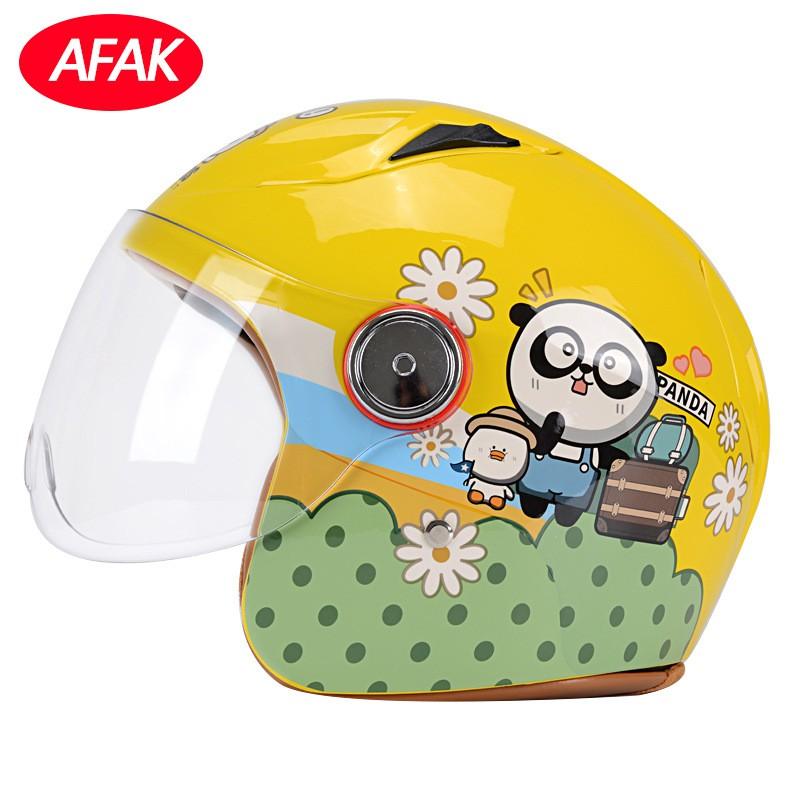 Certified Kids Motorcycle Helmet Electric Scooters ABS Half Safe Lightweight Cartoon Design