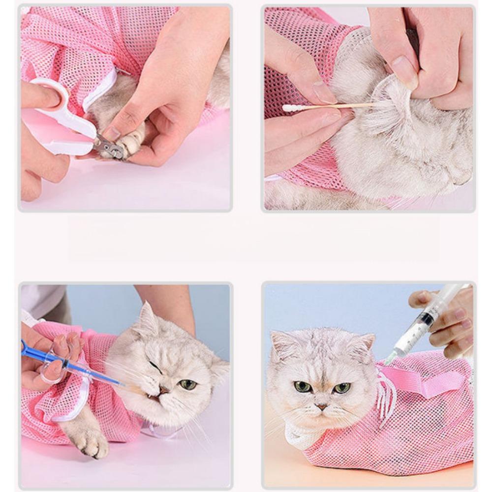 1PC cat bath artifact anti-scratch washing cat bag cat bath bag washing cat artifact anti-scratch anti-bite multi-purpose fixed cat bag