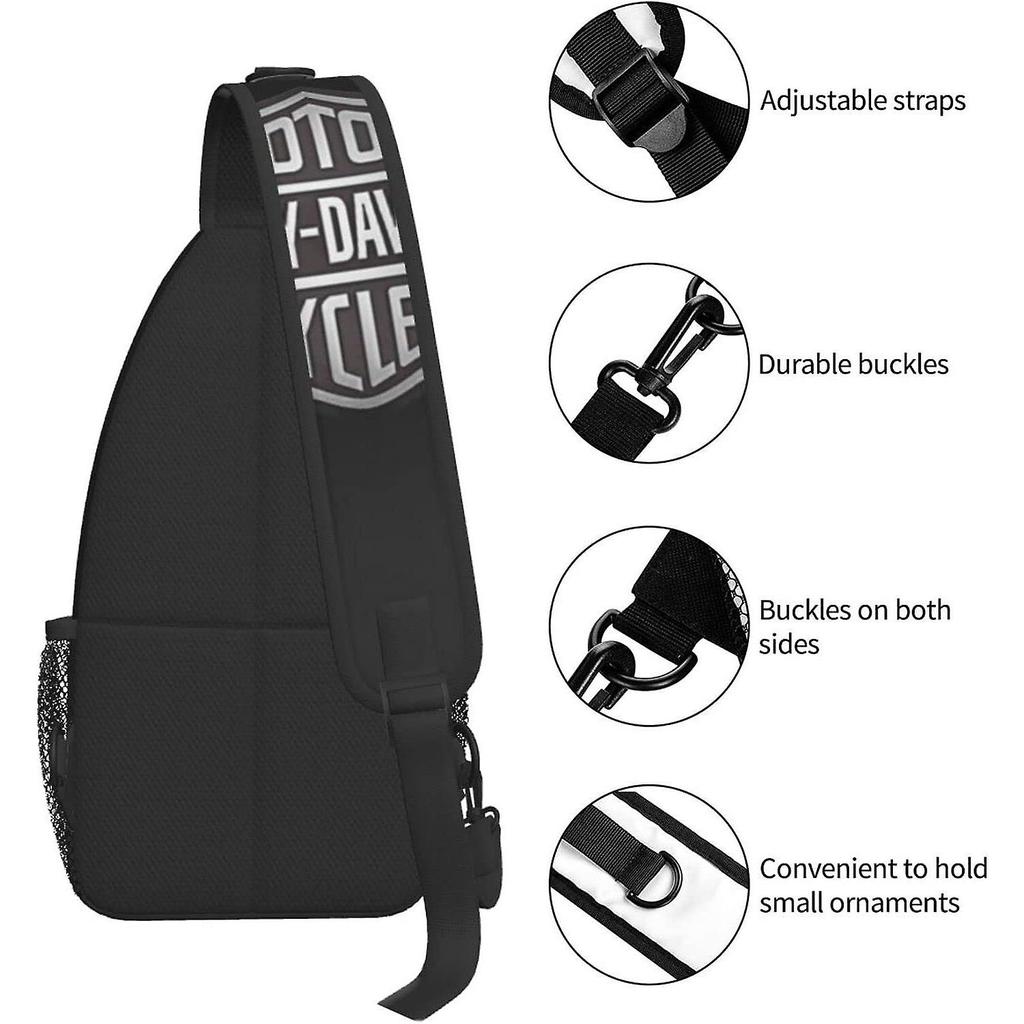 AU1895 Harley Davidson Sling Bags Shoulder Backpacks Chest Pack Crossbody Bags Waterproof Lightweight Outdoor Rucksack Anti Theft Daypack