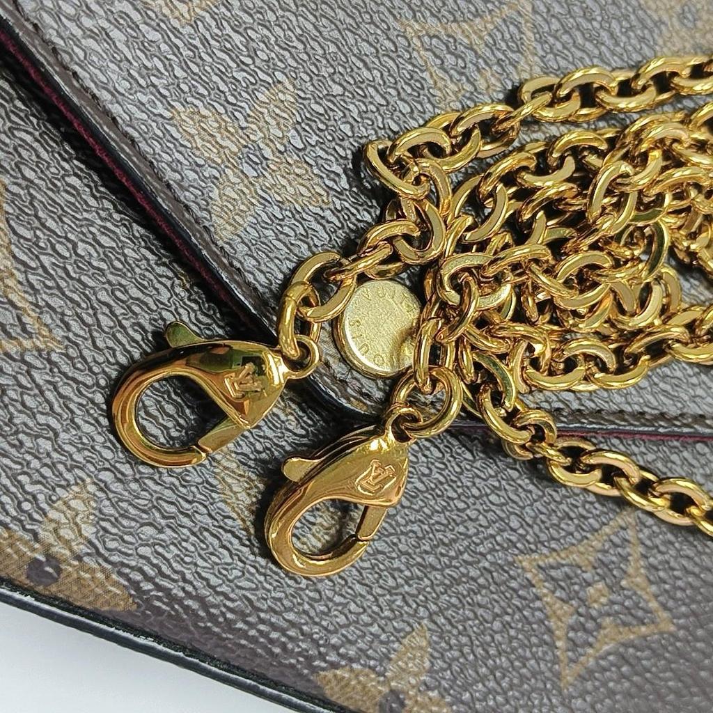 [Pre-Owned] Felicie Pochette Classic Monogram Coated Canvas And Leather Three-In-One Chain Bag - Very Good #1TMOXDJ