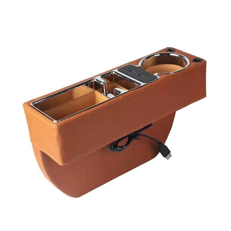 

Universal Vehicle Seat Storage Having Power Port For Phone And Accessories Leather produced Strong Construction