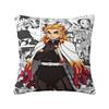 Custom Demon Slayer Anime Pillow Case 45x45cm Kimetsu No Yaiba Manga Cushions Cover Square Pillowcase
