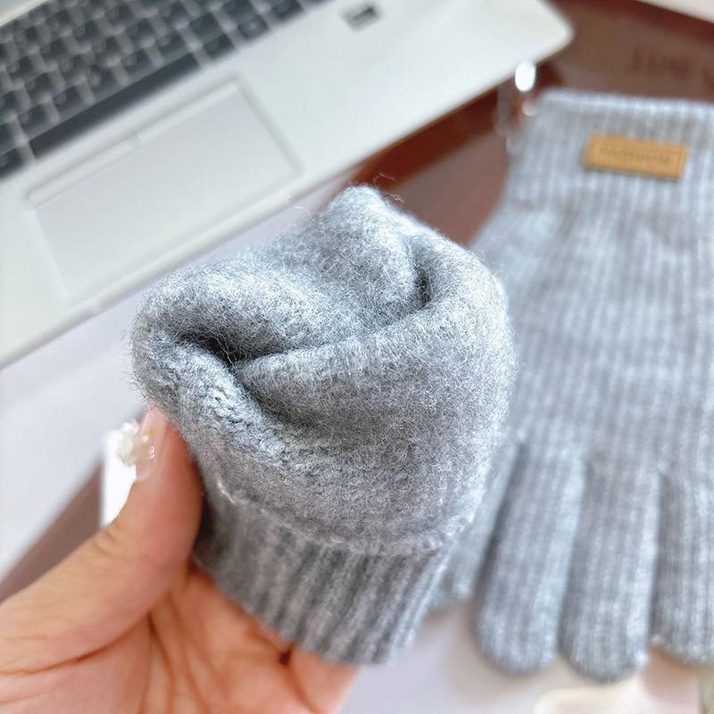 Women's Winter Touchscreen Riding Gloves - Thick, Warm, Wool-Knit, Cold-Proof