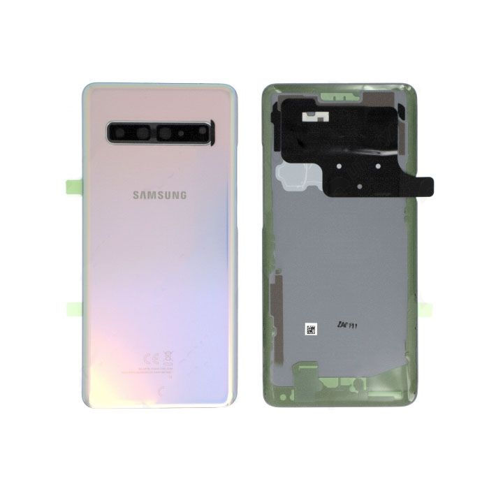 Originale Cache Batterie Vitre Arrière Argent Pour Samsung Galaxy S10 5G G977F, S10 5G SM-G977B