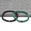 Hot Sale 2pcs/Set Couples Beaded Bracelets Tiger Eye Black Lava Natural Stone Beaded Bracelets Malachite Energy Elastic Jewelry