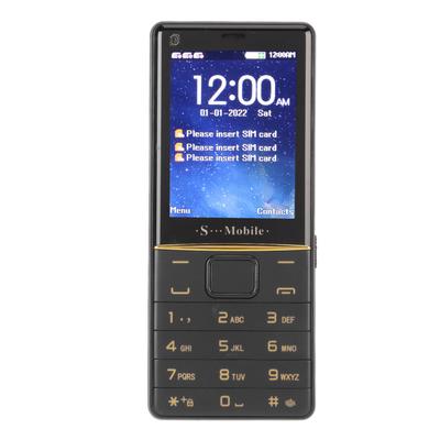S475 2G Téléphone portable senior Écran 2,4 pouces Téléphone basique Téléphone à gros boutons Veille 3 cartes SIM Son clair