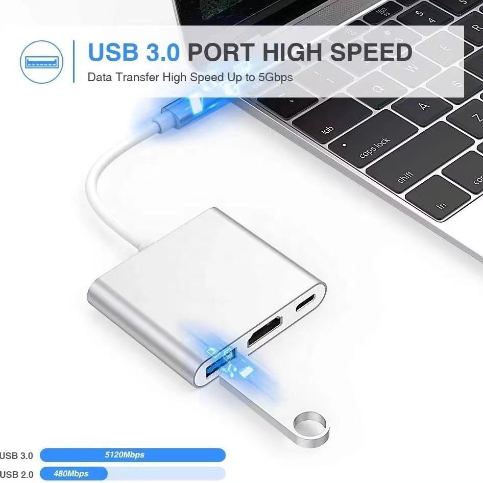 USB-C To HDMI 3-in-1 Docking Station Adapter