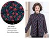 Women's Floral Corduroy Quilted Jacket - Lightweight Autumn/Winter Fashion for Middle-Aged & Elderly