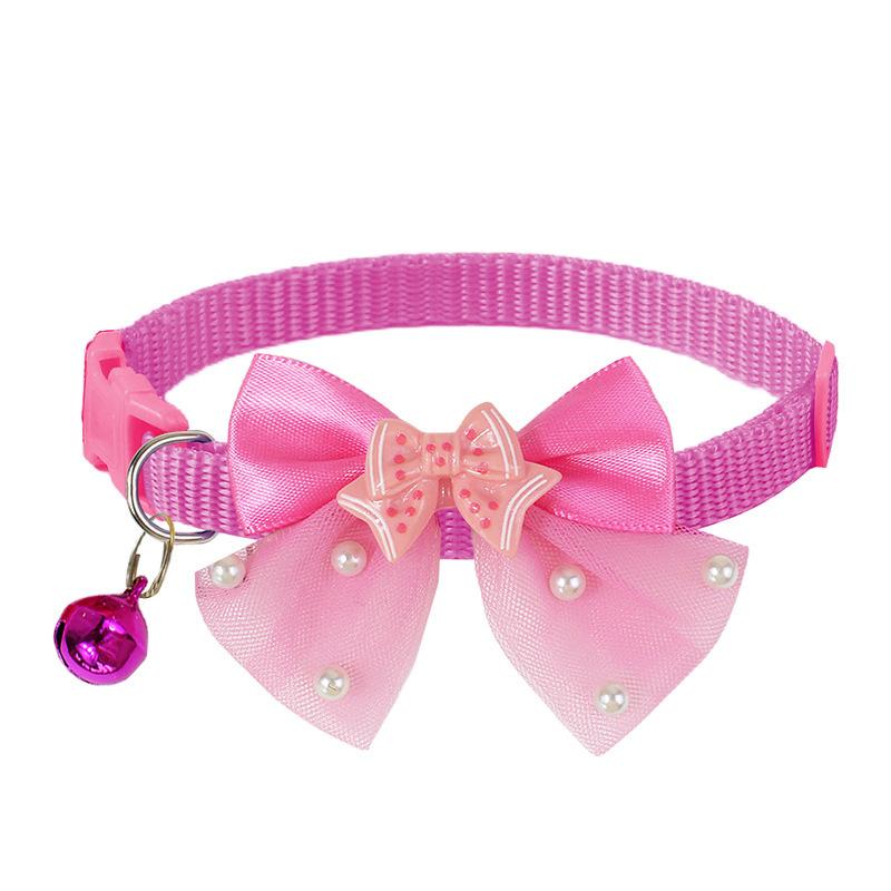 1pc or 3pcs Set Cute Shiny Bow Bell Pet Collar for Daily Use - for Cats and Dogs