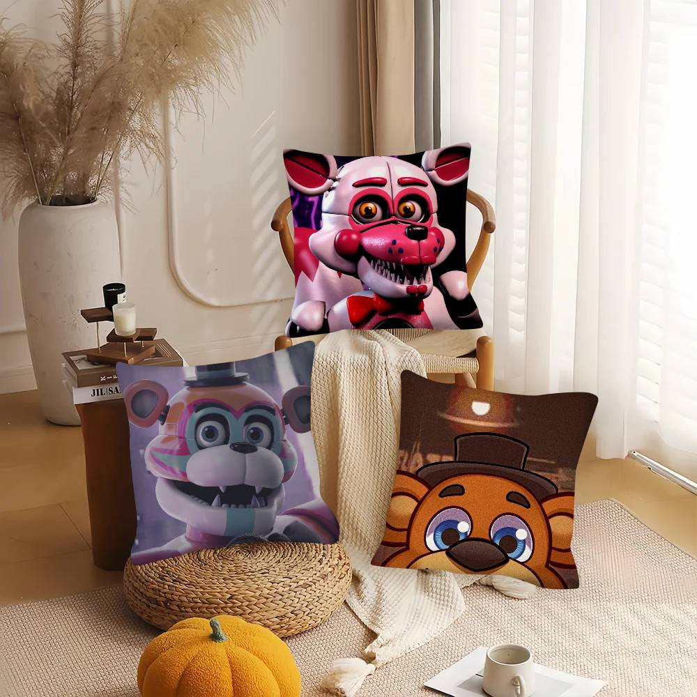 1Pc F-Fnaf Five-Nights-At-F-Freddys Pillow Case Fashion Square Pillowcase Bedroom Sofa Room Ins Decoration Leisure
